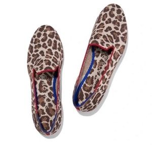 Rothy's Womens Mocha Spot Loafers Animal Leopard Print Slip Ons Size 8